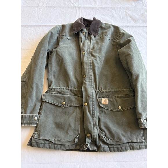 Carhartt Other - Vintage 90s Carhartt PB1366 Trail Parka Dark Olive Blanket Lined Jacket USA